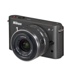 Nikon 1 J1 Systemkamera (10 Megapixel, 7,5 cm (3 Zoll) Display) schwarz inkl 1