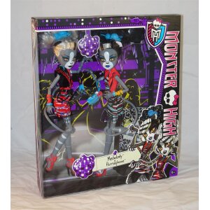 Mattel Monster High BJR16 Zombie Shake Meowlody und Purrsephone Puppen Doppelpa