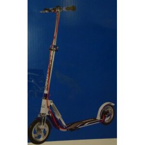 HUDORA 14015 Big Wheel Air 205 Dual Brake Luftreifen-Scooter, silber