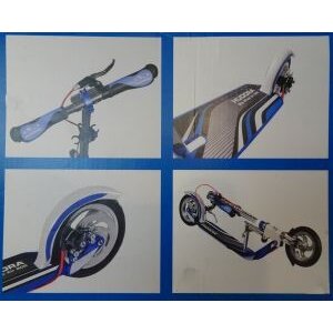 HUDORA 14015 Big Wheel Air 205 Dual Brake Luftreifen-Scooter, silber