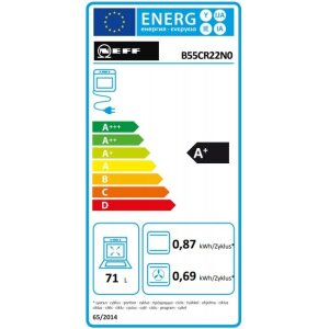 Neff BCR 5522 N Backofen Elektro 71 L mit 12 Beheizungsarten edelstah
