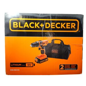 Black & Decker EGBL18BA10SQ-QW Akku-Bohrschrauber Bohrmaschine 18V Lithium-Ione