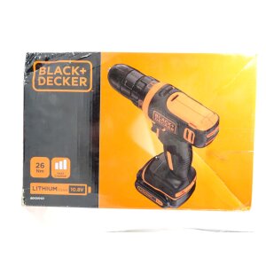 Black&Decker BDCDD121Q-QW Akku-Bohrschrauber Bohrmaschine 10.8V Lithium-Ionen