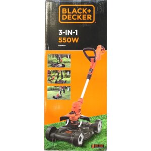 Black & Decker ST5530CM + CM100 3in1-Set Rasenmäher Elektro-Rasentrimmer 550W
