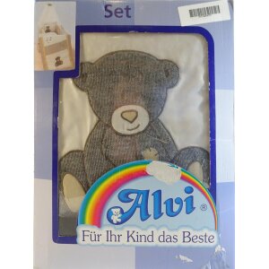 Alvi Bettset (100 x 135) mit Applikation (100 x 135) Strick Teddy