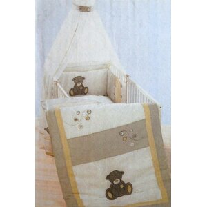 Alvi Bettset (100 x 135) mit Applikation (100 x 135) Strick Teddy
