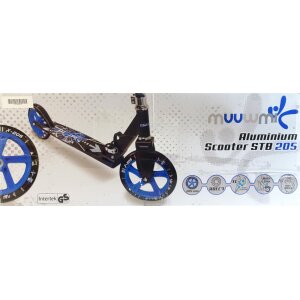 Authentic Sports Aluminium Scooter Muuwmi STG 205 mm, schwarz-blau