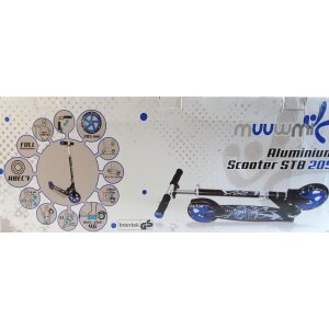 Authentic Sports Aluminium Scooter Muuwmi STG 205 mm, schwarz-blau