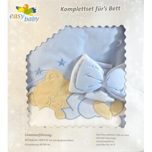 Easy Baby Bettset   Himmelset für Kinderbett Sleeping bear blau