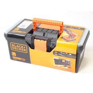 Black & Decker EGBL14K Bohrmaschine 14,4V Akkuschrauber mit 2 Akkus, 100 Teilen