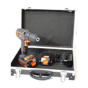 Black & Decker BDCDC18K1BQ-QW Akku-Bohrschrauber Bohrmaschine 18V