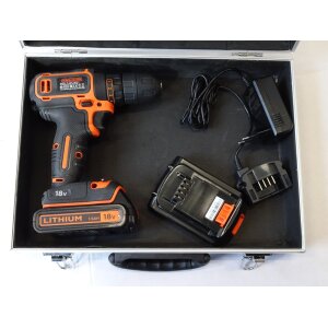 Black & Decker BDCDC18K1BQ-QW Akku-Bohrschrauber Bohrmaschine 18V