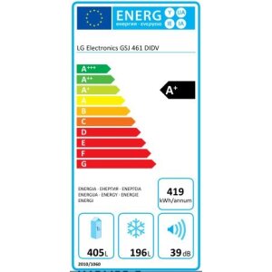 LG Electronics GSJ 461 DIDV Side-by-Side Kühlschrank - 419 kWh-Jahr -