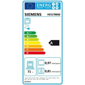 Siemens EQ521KB00 Herd-Kochfeld-Kombination - Einbau - 59,4 cm -