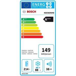 Bosch KGE36DW40 Kühlschrank/Kühlteil 214 L/Gefrierteil 88 L, EEK: A+++