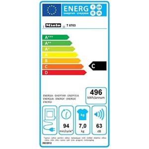 Miele T8703 Wäschetrockner--Ablufttrockner-Energieklasse