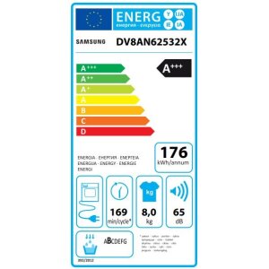 Samsung DV6800 DV8AN62532X-EG Wärmepumpentrockner 8 kg, A+++ - WiFi-St