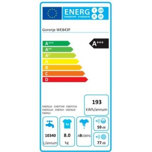 Gorenje WE843P Waschmaschine, weiß EEK: A+++