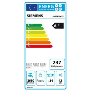 Siemens SN558S06TE Geschirrspüler Teilintegriert - 237 kWh-Jahr - MGD
