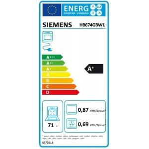 Siemens HB674GBW1 iQ700 Backofen Elektro 71 L Selbst