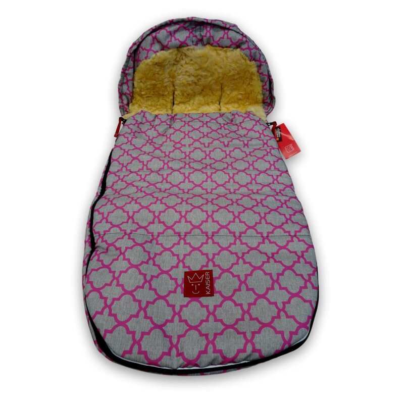 Kaiser Naturfellprodukte Lammfell-Fußsack Lenny in Rosa - (B)50 x (L)95 cm