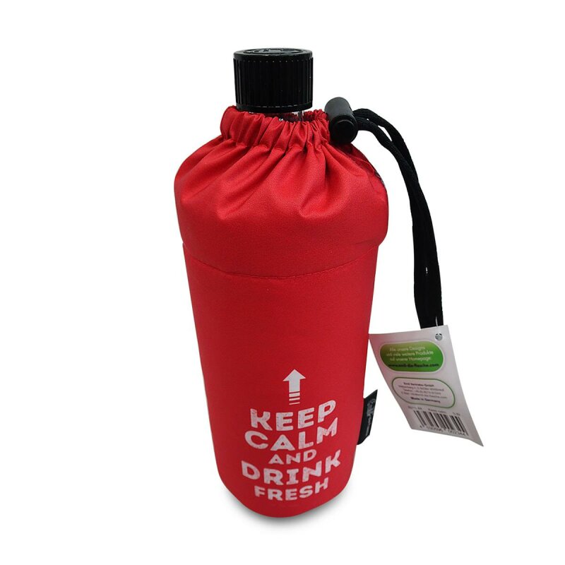 Trinkflasche Keep Calm in Rot 0,6_l