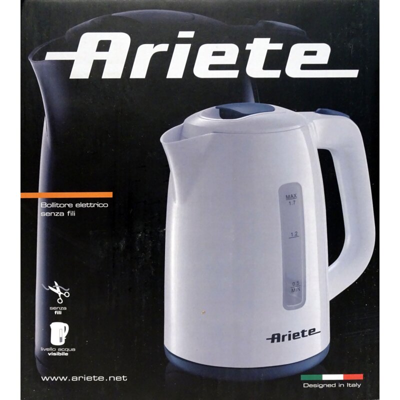 Ariete 2875 Wasserkocher, 1,7 Liter, 2200 W, Weiß