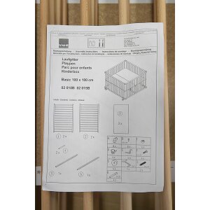 Schardt Basic natur 100 x 100 cm Sternchen Laufgitter grau