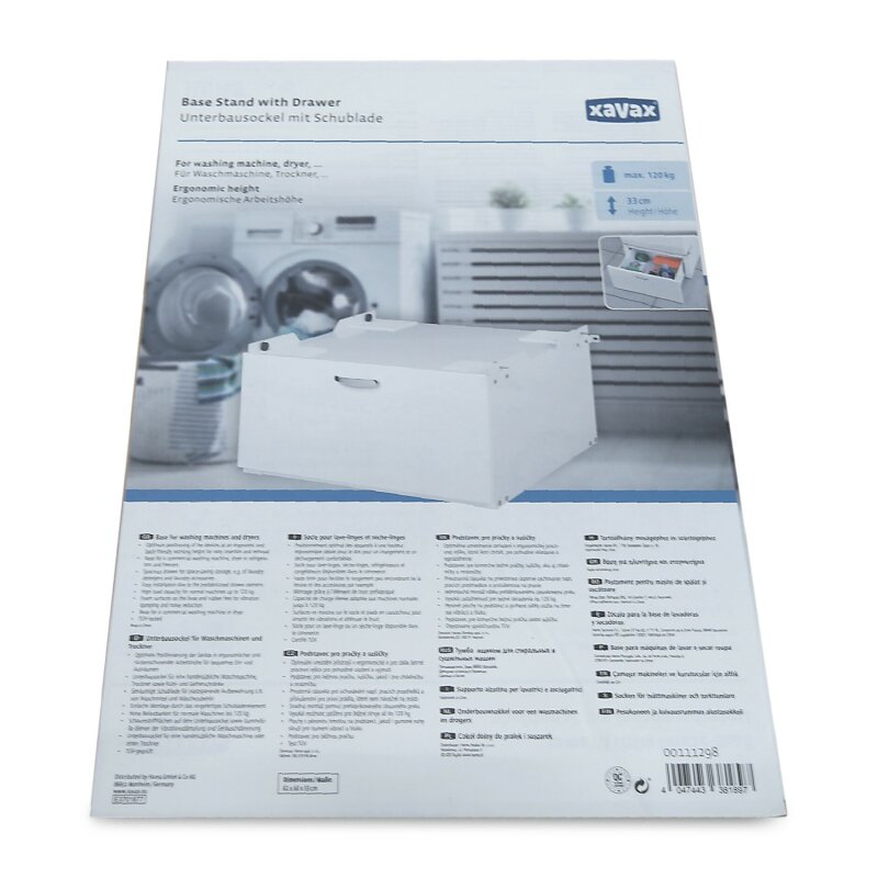 Xavax 111298 Universalsockel mit Schublade für Waschmaschine und Trockner
