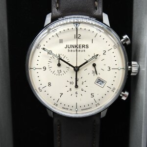 Junkers Bauhaus 6086-5 Armbanduhr für Herren Chronograph