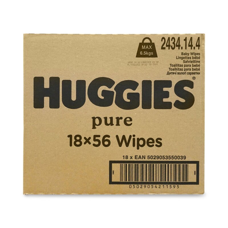 Huggies Pure Baby Wipes Bulk (18 x 56 Stück)
