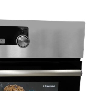 Hisense Pure Steam Set Heißluft/ Einbaubackofen-Set mit Elektro Glaskeramik Kochfeld