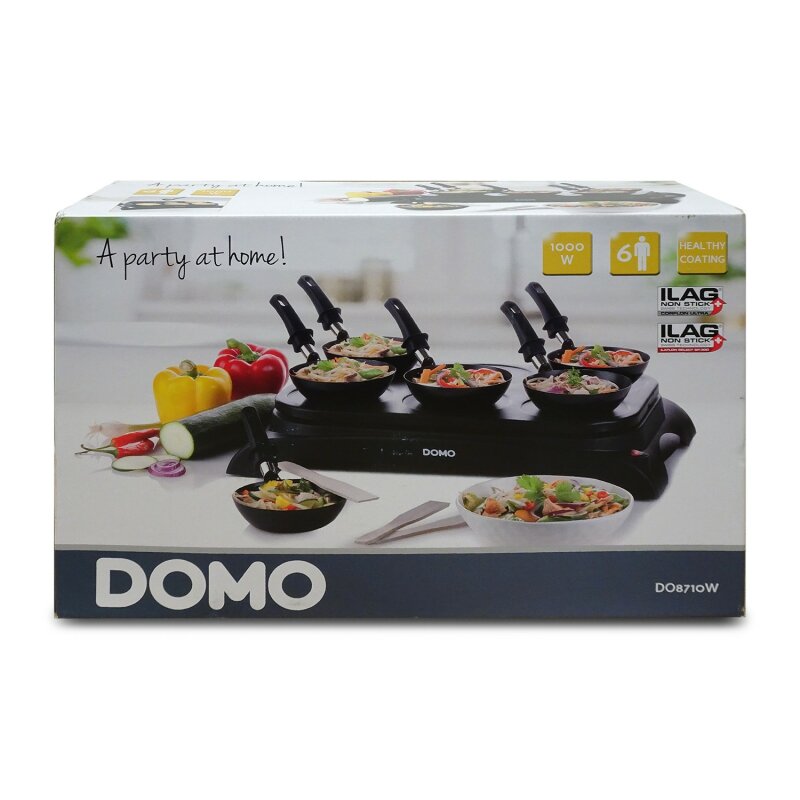 Domo DO8710W Gourmet-Set 2in1 Familiy-Wok und Pancake Automat