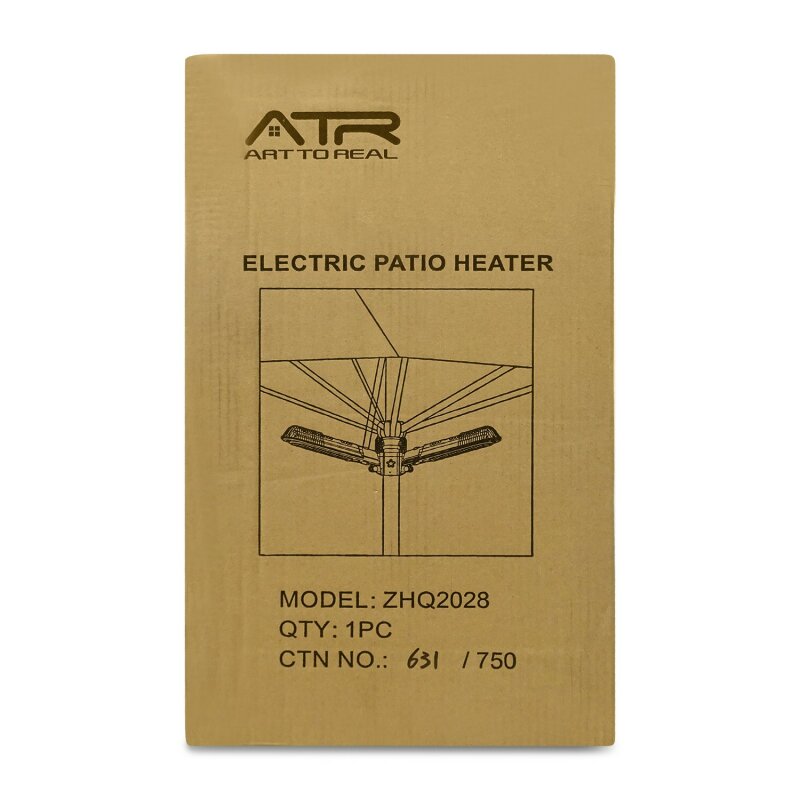 ATR ARTTOREAL Elektrischer Patio-Sonnenschirm-Regenschirm-Heizer