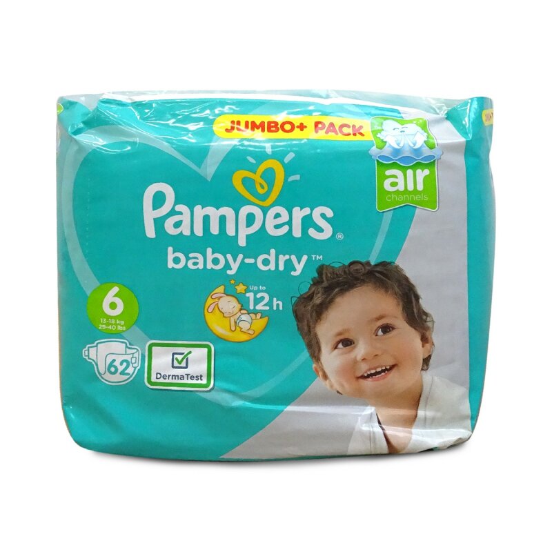 Pampers Baby-Dry Größe 6 (62 Stück)