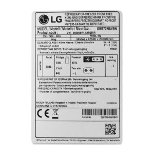 LG GBB72NSVBN Kühl-Gefrierkombination