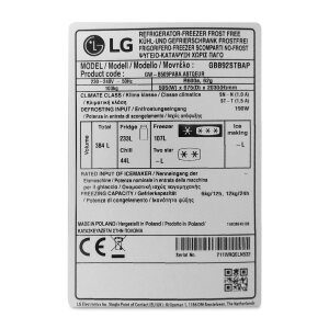 LG GBB92STBAP Kühl-Gefrier-Kombination