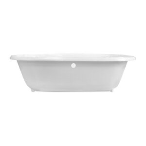 Jacob Delafon E29021-00 - Cléo Badewanne aus Gusseisen mit Ablauf und 4 Löwenfüßen, weiß