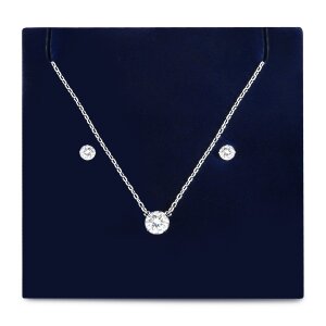 Swarovski Attract 38cm Halskette Silber-Weiß