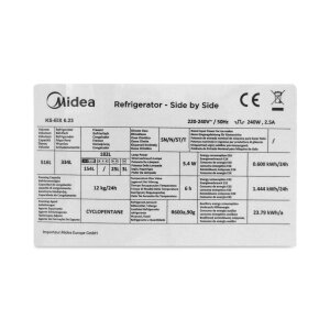 Midea KS-EIX 6.23 Side-by-Side Kühl-Gefrierkombination