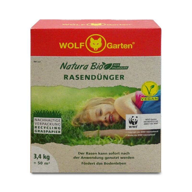 Wolf-Garten Natura Bio Rasendünger Nr 3,4 für 50qm