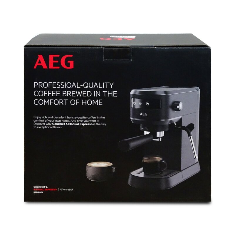AEG EC6-1-6BST Siebträgermaschine schwarz