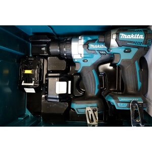 Makita Kit DLX5038PTJ  (DTD154 + DGA506 + DHR243 + DHS680 + DHP481) Maschinensatz (nur 2 statt 4 Akkus!)