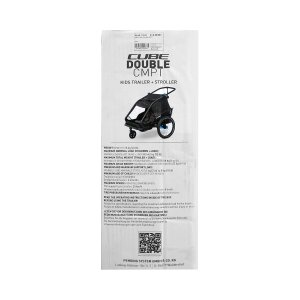 CUBE Kinder Fahrradanhänger Double CMPT black
