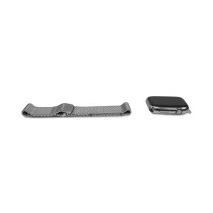 Apple Watch Series 7 4G 45mm Edelstahl Milanaise Armband Silber