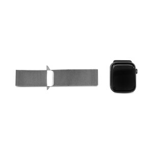 Apple Watch Series 7 4G 45mm Edelstahl Milanaise Armband Silber
