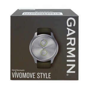 Garmin vívomove Style Hybrid-Smartwatch in Khaki/ Silber
