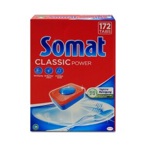 Somat Classic Power Spülmaschinen Tabs (172 Tabs), Geschirrspül Tabs mit Fettlösekraft für kraftvolle Reinigung, Spültabs für strahlend sauberes Geschirr sogar bei niedrigen Temperaturen