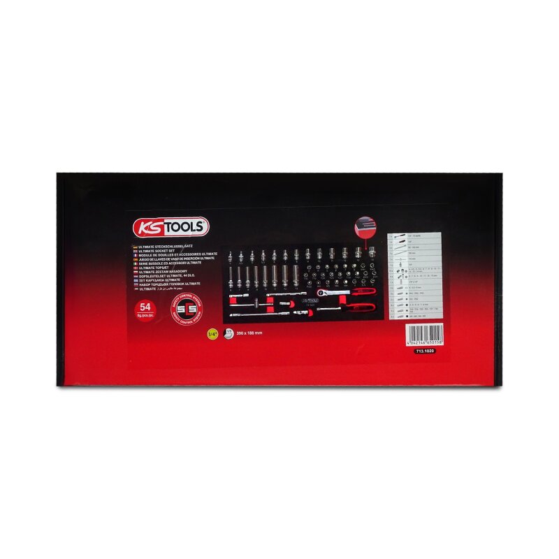 KS Tools 713.1020 Ultimate Steckschlüsselmodul - Zubehör 1/4 54 teilig
