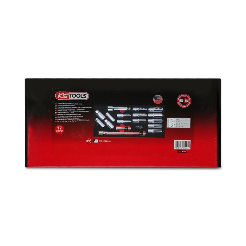 KS Tools 713.1026 17 Modul Lange Stecknüsse/Zubehör 1/2 Zoll
